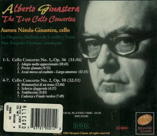 Vista 2 de Alberto Ginastera The Two Cello Concertos