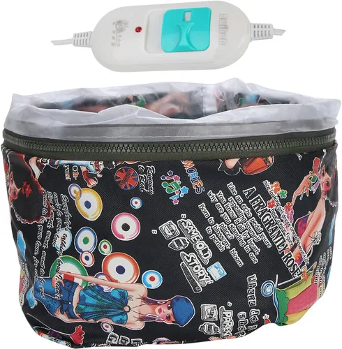 Vista 5 de Gorro eléctrico para el cabello, tratamiento térmico con vaporizador de spa, gorro nutritivo, control de temperatura ajustable, gorro suave