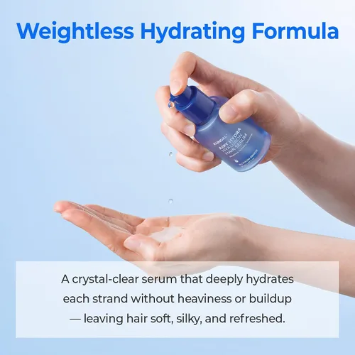 Vista 2 de KUNDAL Suero ligero de ácido hialurónico para el cabello fino y fino, Hydra Hyaluron para el control del encrespamiento, el volumen y la humedad