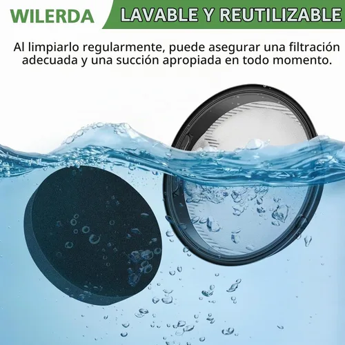 Vista 4 de Filtro de vacío NEN110A para recipiente sin bolsa Eureka Whirlwind, paquete de 4