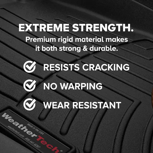 Vista 6 de WeatherTech Revestimientos de suelo de ajuste personalizado para Ford Super Duty - 1ª fila (OTH) y segunda fila (442931-440022), negro