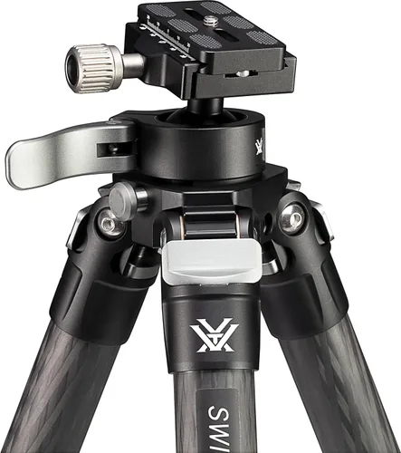 Vista 3 de Vortex Kit de trípode de carbono Switchback Lockable Ball Head - 44 lb Max Load, Carbon Fiber Legs, Arca-Swiss Mount, Twist Leg Locks - Unlimited