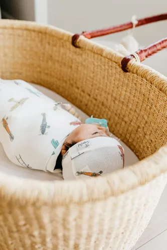 Vista 5 de Copper Pearl Mantas envolventes para recién nacidos Mantas de recepción suaves y elásticas para niños y niñas Mantas de bebé grandes de 46 x 46