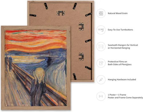 Vista 2 de Poster Master Póster vintage Munch – Impresión retro expresionismo – Regalo para artista, inauguración de la casa, El grito, clásico, abstracto