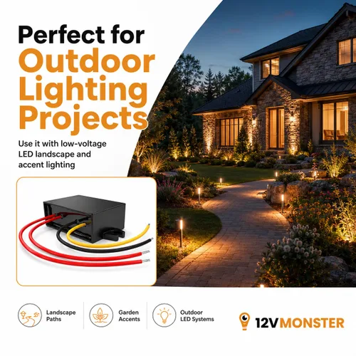 Vista 5 de Convertidor de 12 V CA a 12 V CC – Rectificador de 12 V CA a 12 V CC – Transformador de corriente CA de 12 voltios a 12 V CC para tiras de luz LED