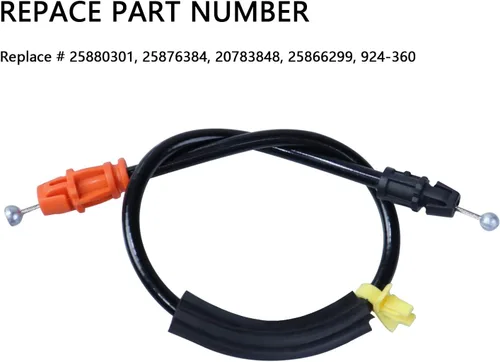 Vista 3 de Cable de pestillo de puerta de 16.5 pulgadas compatible con Chevy Silverado Tahoe Yukon Sierra Escalade 2007-2014, puertas delanteras laterales