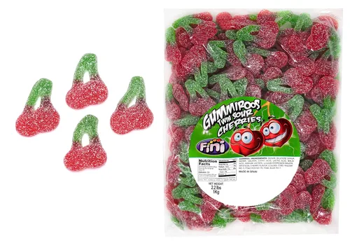 Vista 5 de Caramelos de gomitas de cerezas gemelas ácidas, 2.2 libras