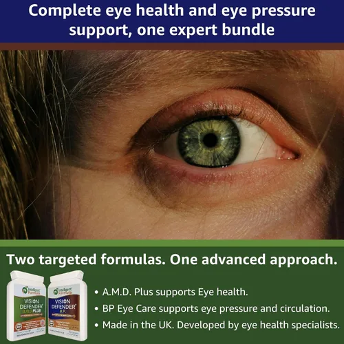 Vista 2 de Vision Defender A.M.D. Plus & BP Eye Care Bundle – Suplementos avanzados para los ojos con AREDS2