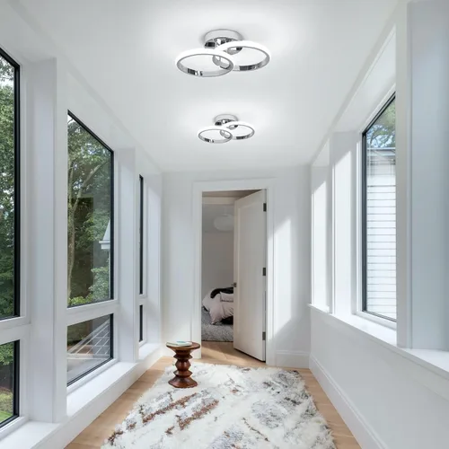 Vista 3 de CANEOE Lámparas de Techo LED Redondas Modernas, 6000K Blanco Frío, Lámparas de Techo para Pasillo, Luces de Techo Cerca del Techo para Baño