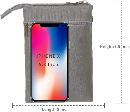 Vista 5 de AOCINA Small Wallet Purse Canvas Mini Purse Crossbody Phone Purse Bag for Girls Teens Boys Women