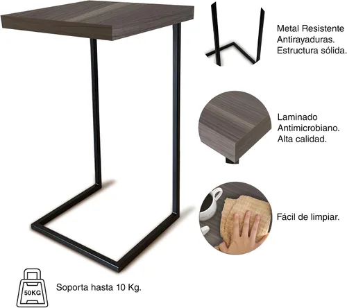 Vista 7 de Mesa auxiliar C (marrón)