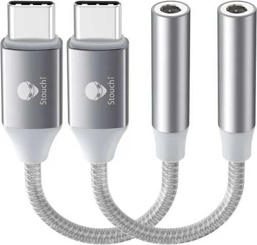 Vista 9 de Stouchi Adaptador USB C a 3,5 mm hembra, cable de conector de audio para auriculares tipo C Hi-Fi para iPhone 17/16/15, Pixel 9/8/7/6, iPad, Samsung