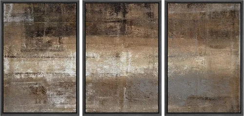 Vista 346 de wall26 Lienzo enmarcado para pared, juego de arte de acuarela pastel, paisaje rural, ilustraciones con formas abstractas, arte moderno, decorativo
