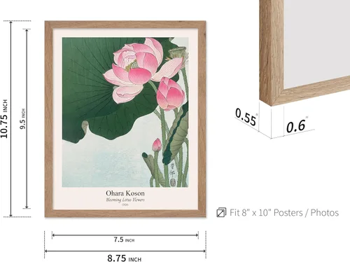 Vista 3 de Poster Master Vintage Ohara Koson Poster - Retro Blooming Lotus Flowers Print - Japanese Art - Flower Illustration - Aesthetic Design - Floral