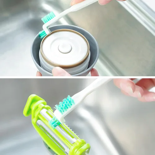 Vista 4 de Cepillos de limpieza pequeños para limpieza del hogar Detalle profundo Kit de herramientas de limpieza de hendiduras Cepillo limpiador pequeño