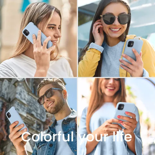 Vista 9 de Funda compatible con iPhone 11, silicona [forro de microfibra suave antiarañazos] [delgada a prueba de golpes] Funda mejorada para teléfono 11