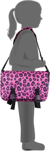 Vista 7 de Wildkin Jumpstart Bolso de mensajero, Leopardo rosa, talla única , Pink Leopard