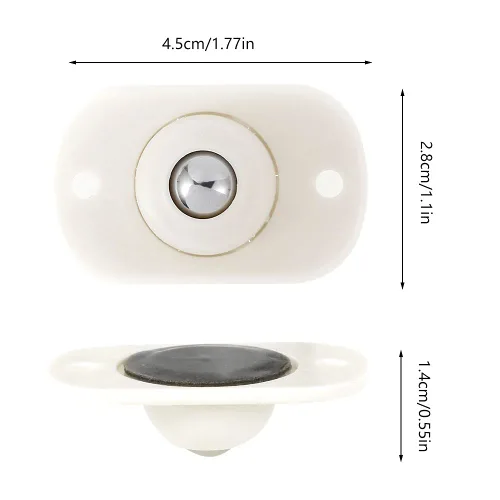 Vista 2 de 4 ruedas giratorias – Polea de pasta autoadhesiva/ruedas giratorias de acero inoxidable con rotación de 360 grados para muebles, cajas