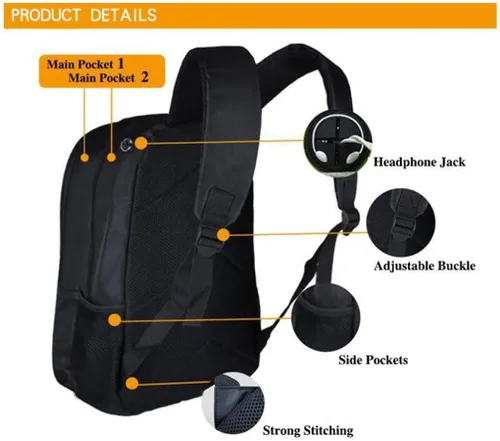 Vista 5 de Mochila para niños, unisex, para estudiantes, de dibujos animados, para estudiantes, mochila escolar de lona, mochila para adolescentes y niñas