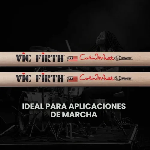 Vista 7 de Baquetas Vic Firth SCM Corpsmaster Signature - Baquetas Colin McNutt