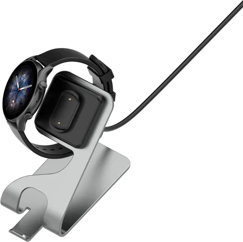 Vista 6 de Soporte de carga compatible con Amazfit GTR4/GTR4 Pro/GTS4/T-Rex 2, cable de carga USB con cable de 4.9 pies para Amazfit GTS3/GTR 3/GTR 3 Pro/T-Rex