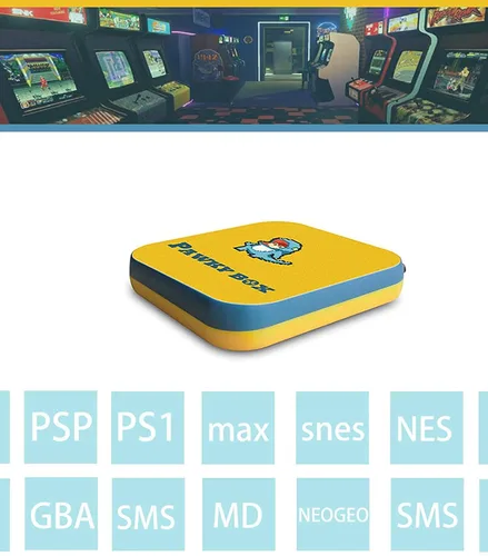 Vista 2 de F.JOIAMLL Pawky Box Video Game Console with built-in 50,000+ games, home game console, 2 controllers, support NESNEOGEODCN64PS1PSP, WiFiLAN, best