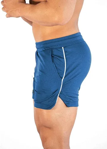 Vista 2 de EVERWORTH Pantalones cortos deportivos para hombre, pantalones cortos de entrenamiento para gimnasio, pantalones cortos casuales para correr