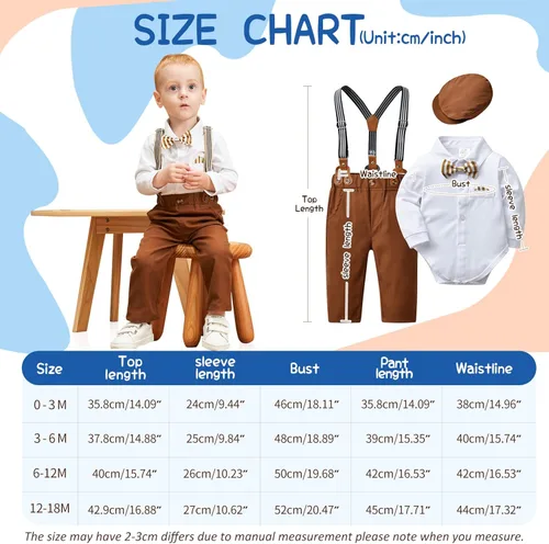 Vista 5 de Baby Boy Suits Baby Boy Formal Gentleman Suits 0-18M