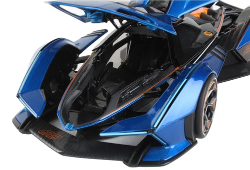 Vista 6 de Maisto Lambo 1/18 V12 Vision Gran Turismo Modelo de Coche Fundido a Presión 31454 Azul