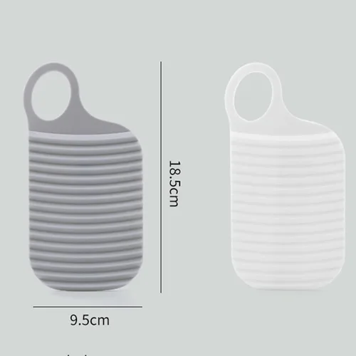Vista 5 de Bluelans Linda tabla de lavandería mini tabla de lavar de mano de plástico portátil de viaje tabla de lavado a mano tabla para lavar ropa gris