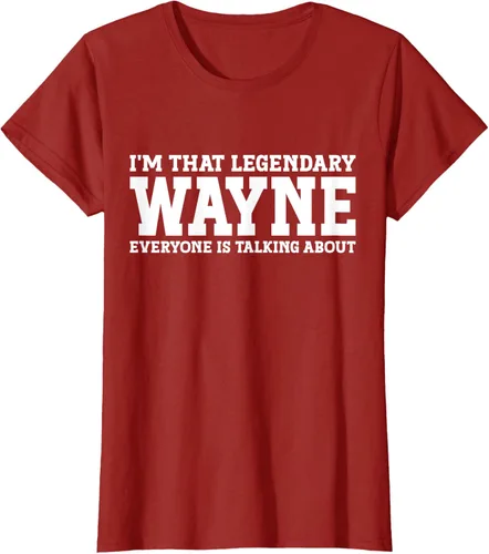 Vista 55 de Wayne Personal Name Funny Wayne Camiseta, Negro