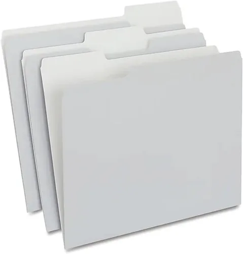 Vista 18 de Staples Carpetas de archivos de colores, tamaño carta, diseño de pestaña superior de 3 pestañas, papel duradero de 10.5 puntos, paquete de 100