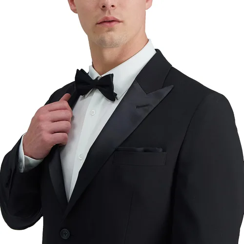 Vista 5 de Haggar Chaqueta de esmoquin Comfort Premium para hombre, ajuste a medida y ajuste delgado