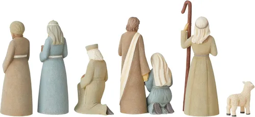 Vista 2 de Enesco Foundations Nativity - Juego de figuras en miniatura, 4.5 pulgadas, multicolor
