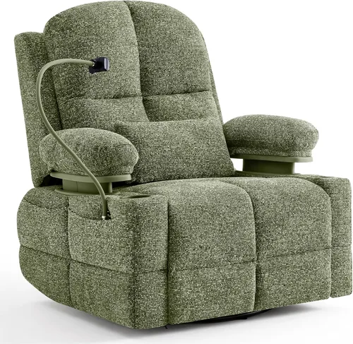 Vista 12 de MAMAZING Lullapod - Silla reclinable giratoria de triple motor, color gris gris (Urban Gray)
