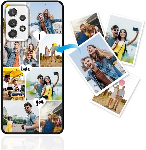 Vista 11 de Funda de teléfono personalizada para Samsung Galaxy A52s 5G/Galaxy A52, funda para teléfono con foto, funda protectora de TPU suave, funda Black 1