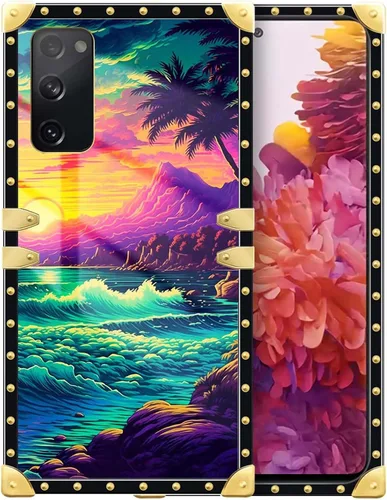 Vista 170 de Funda compatible con Samsung Galaxy S10 4G, TPU suave de lujo y parte trasera de policarbonato duro para niñas y mujeres, funda protectora a prueba