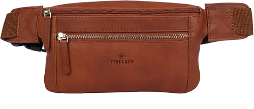 Vista 7 de FINELAER Riñonera de cuero con bolsillos con cremallera, ajuste ajustable, diseño elegante, Gris, Riñonera de senderismo