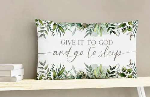 Vista 2 de Funda de almohada decorativa con diseño de hojas de eucalipto en acuarela de 12 x 20 pulgadas, para el hogar, sala de estar, dormitorio, sofá