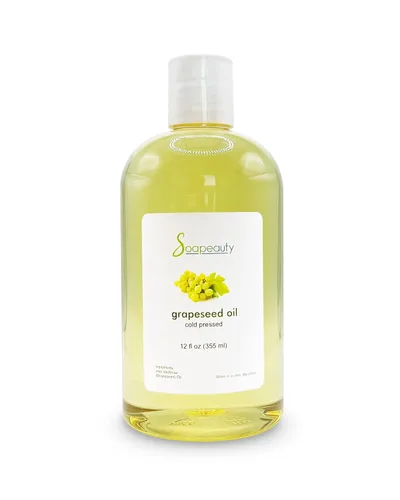 Vista 10 de Aceite de uva prensado en frío sin refinar 100% natural disponible a granel Portador para aceites esenciales, cara, piel, crema hidratante