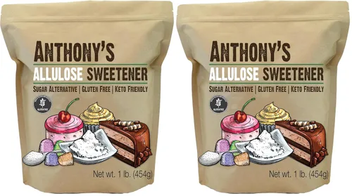 Vista 6 de Edulcorante de Alulosa Anthony's, 1 Libra, Probado por Lotes Sin Gluten, Alternativa de Azúcar Apta para Keto, Cero Carbohidratos Netos, Bajo