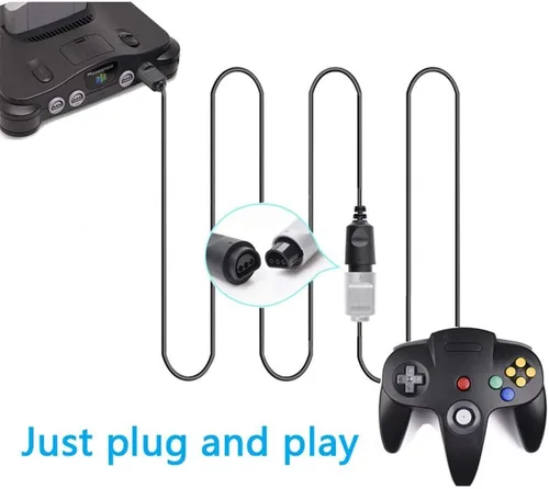 Vista 4 de Ssgamer Cables de extensión N64 para Nintendo N64 64 Controller (4 paquetes)