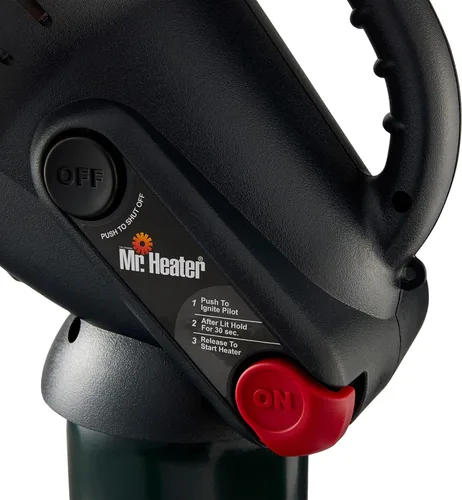 Vista 5 de Mr. Heater Calentador de emergencia de propano portátil Little Buddy de 3800 BTU con botón de arranque