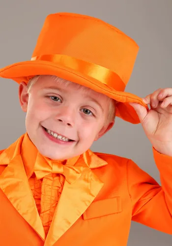 Vista 3 de Esmoquin naranja para niños pequeños Multicolor