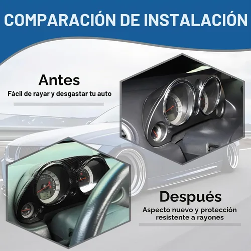 Vista 2 de Marco de panel de medidor de consola central compatible con Mitsubishi Eclipse 2006-2011, panel de instrumentos de tablero de automóvil