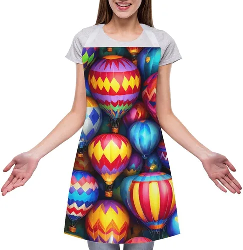 Vista 26 de Delantal de moda para mujer, resistente al agua, babero de bolsillo grande para cocina, lavavajillas