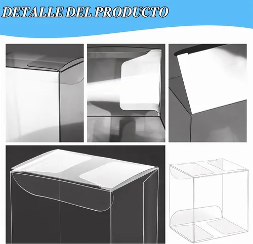Vista 4 de Newbested Paquete de 100 cajas de plástico transparente para macarrones