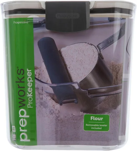 Vista 7 de ProKeeper - Envase de almacenamiento de harina, 4 cuartos de galón, plástico libre de BPA, apto para lavavajillas