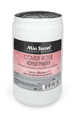 Vista 2 de Mia Secret Cubierta profesional para sistema de uñas, polvo acrílico rosa, 1.5 libras