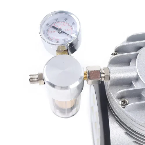 Vista 5 de Bomba de vacío de 1/4HP Bomba de vacío sin aceite Bomba de vacío de aire de paleta rotativa de una etapa con 600mmHG Grado de vacío Pro Bomba